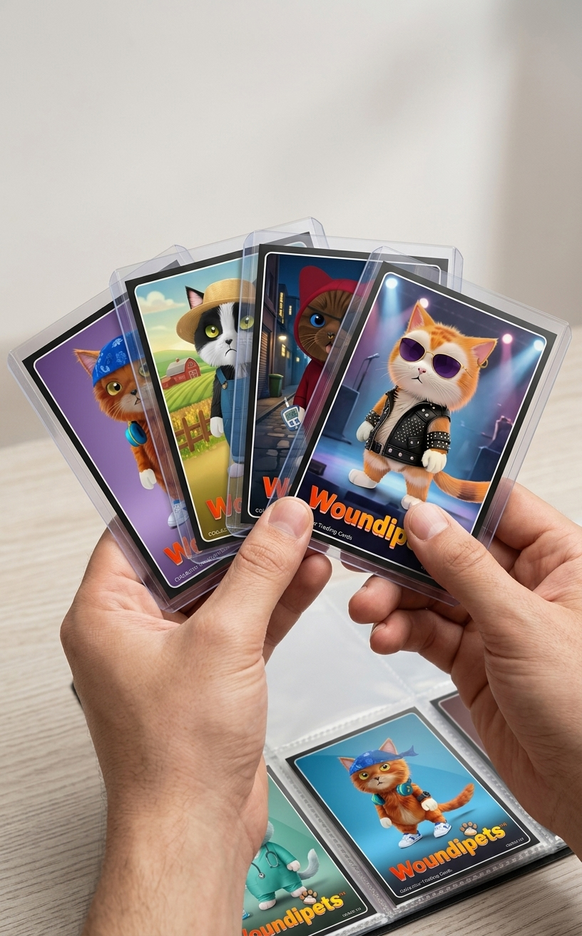 Woundipets trading cards